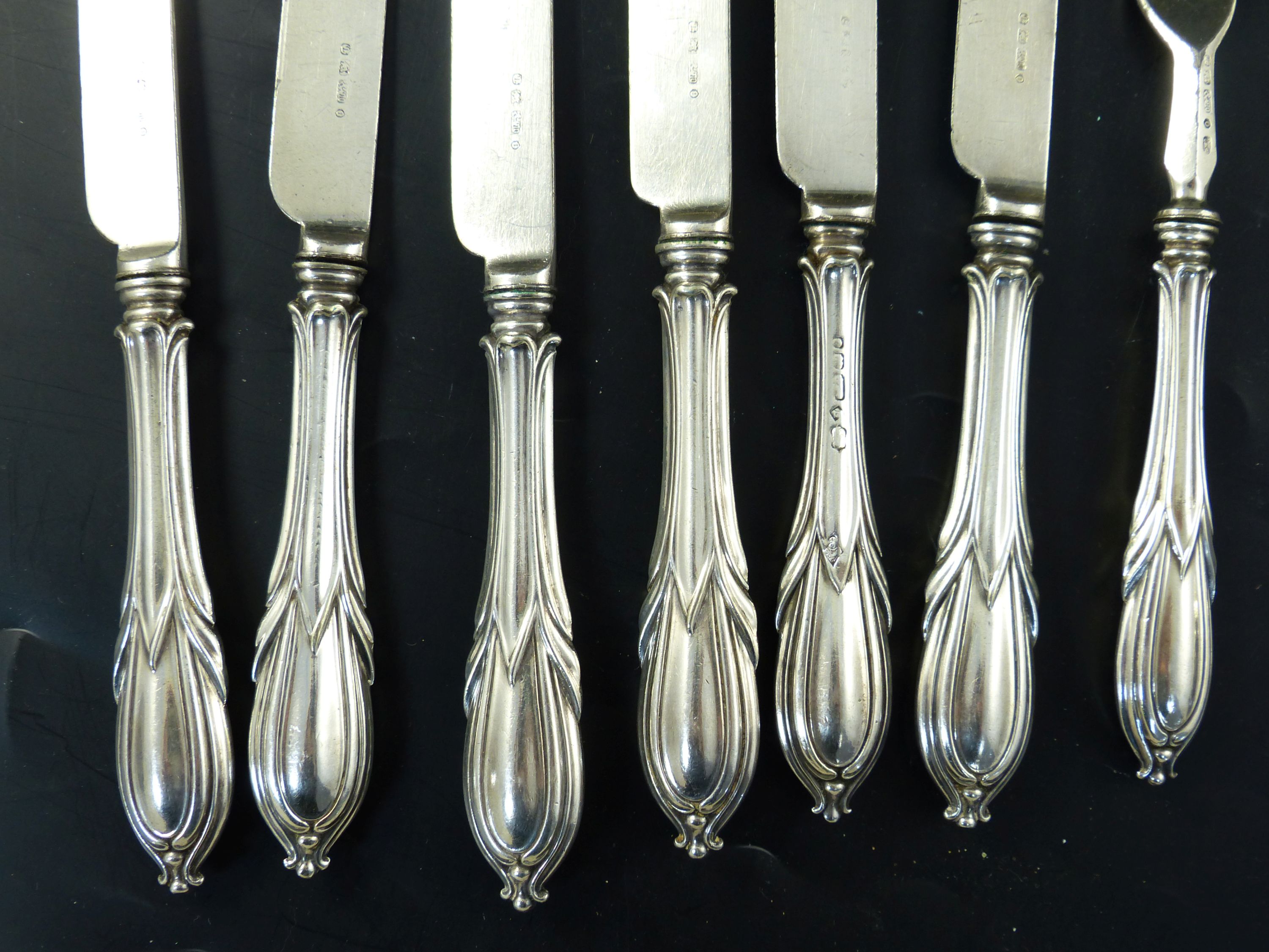 Mixed silver and plated cutlery